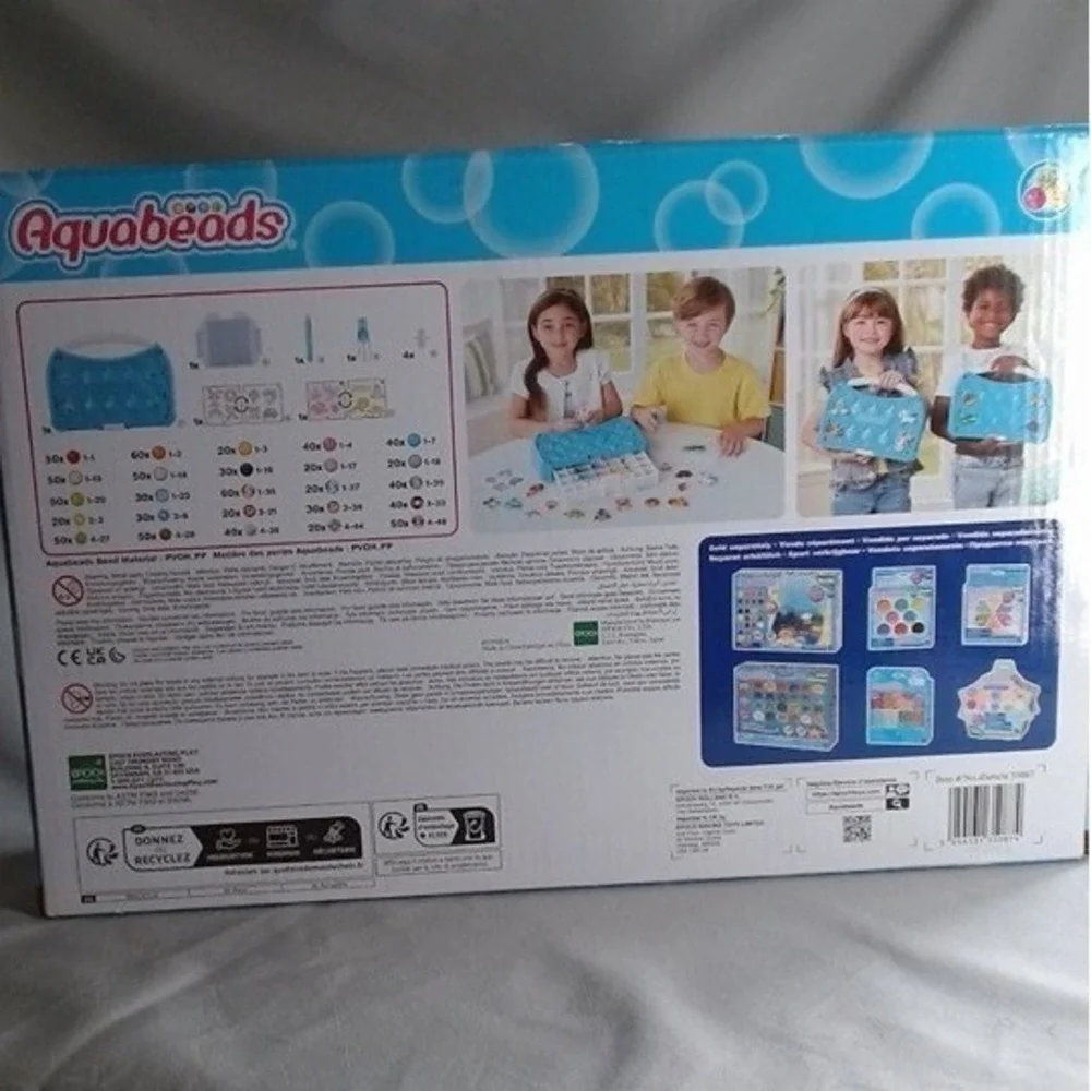 Aquabeads Deluxe Craft Kit 900 Beads Carry Case Kids Activity Set New